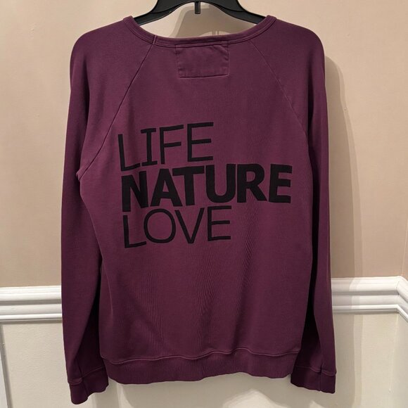 FREE CITY Sweatshirt Size L (3) in color Burgundy/Gray Letters - Picture 2 of 2